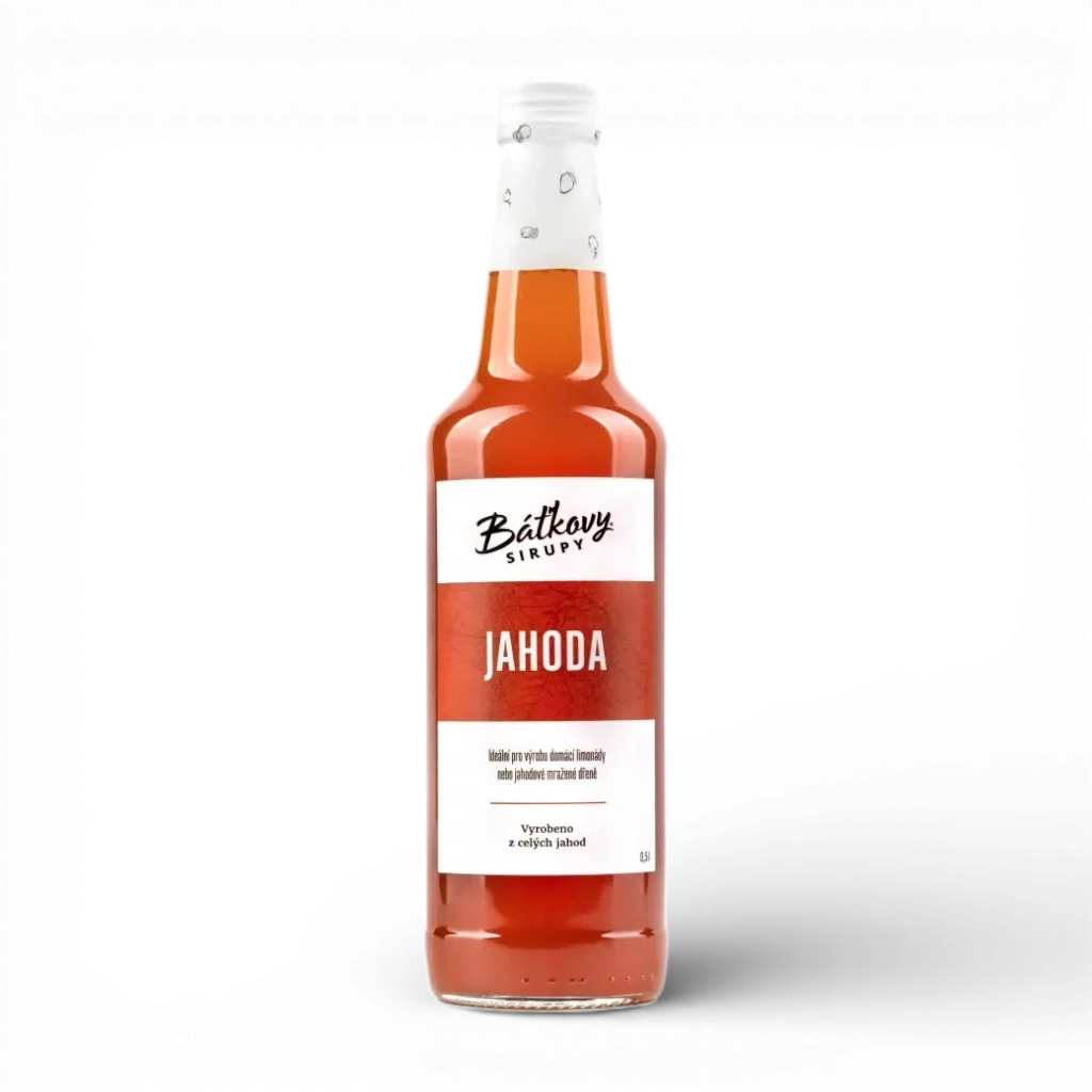 [95] Báťkovy sirupy - Jahodový sirup 500ml