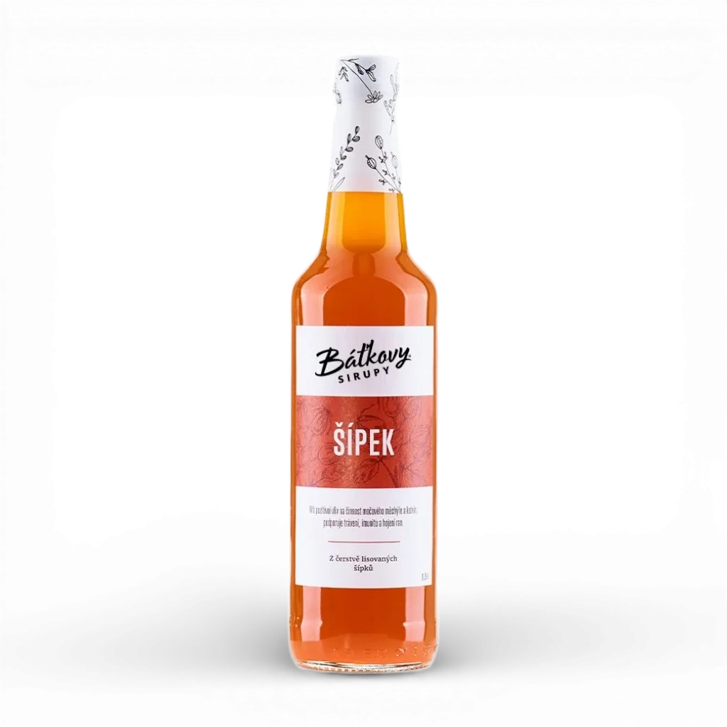 [161] Báťkovy sirupy - Šípkový sirup 500ml