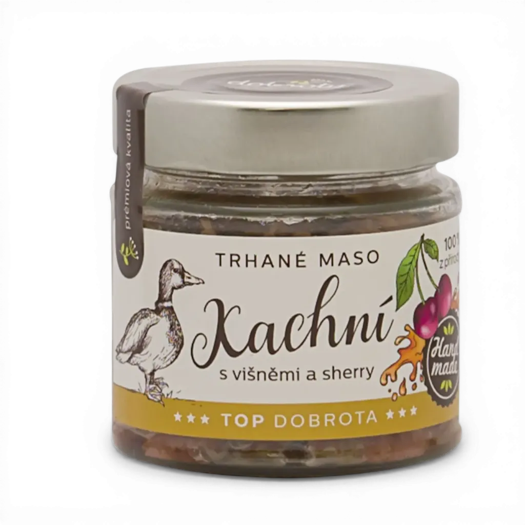 Dobroty z přírody - Trhané kachní maso s višněmi a sherry 140g