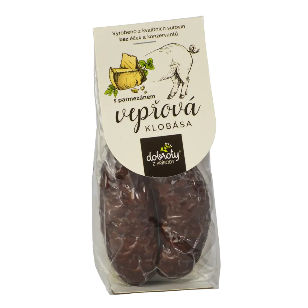 Dobroty z přírody - Vepřová klobása s parmazánem 2ks