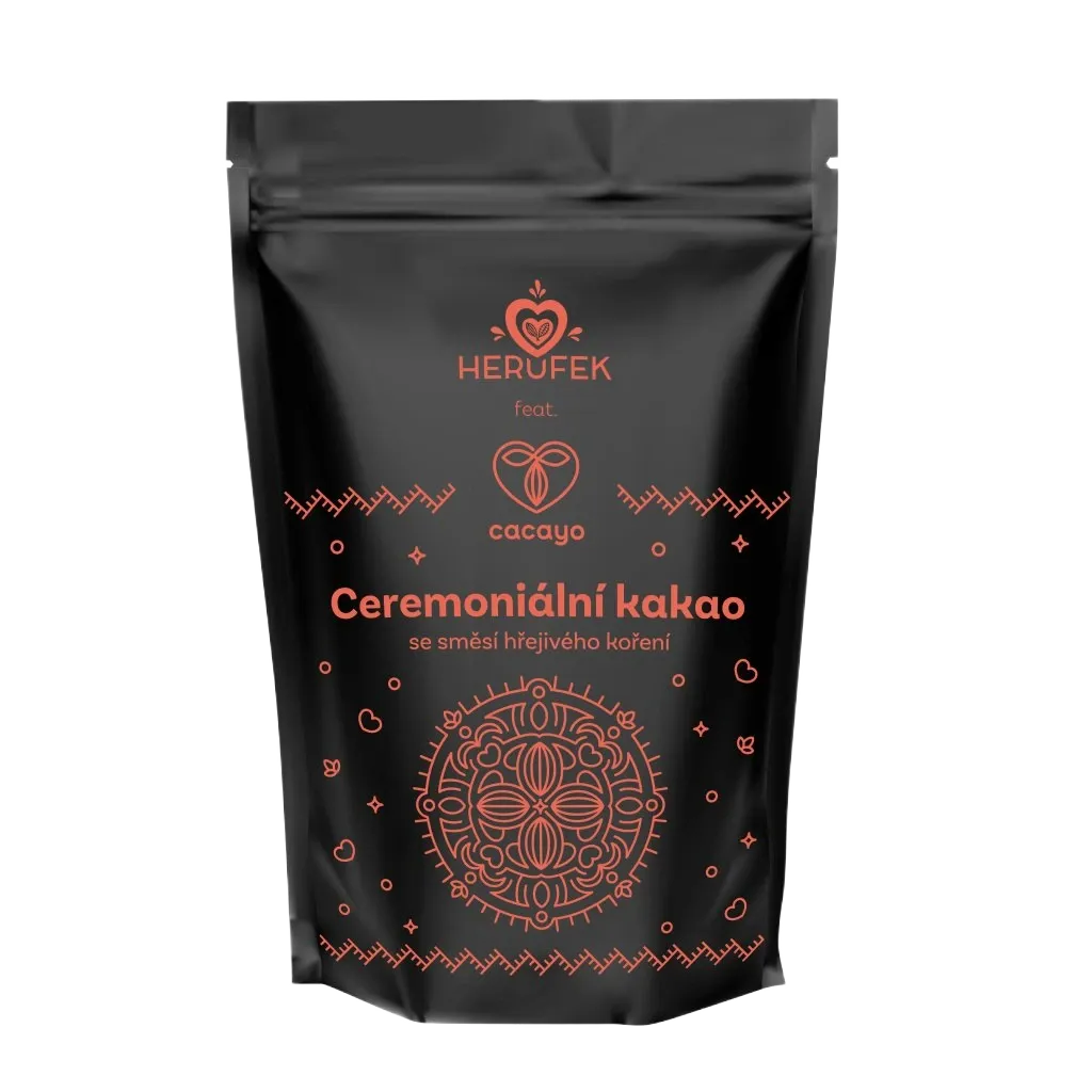 Herufek - Ceremoniální kakao se směsí hřejivého koření BIO 100% 200g