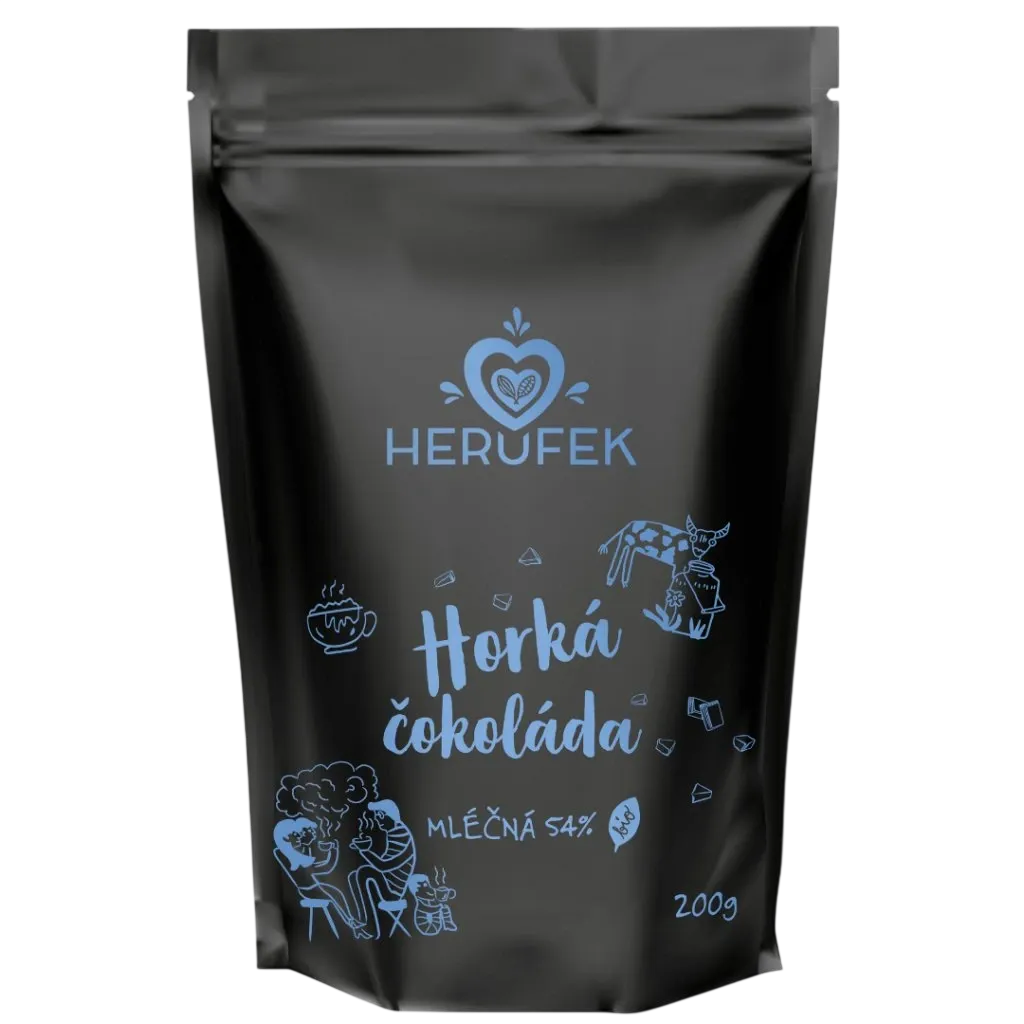 Herůfek - Horká čokoláda mléčná 54% Bio 200g
