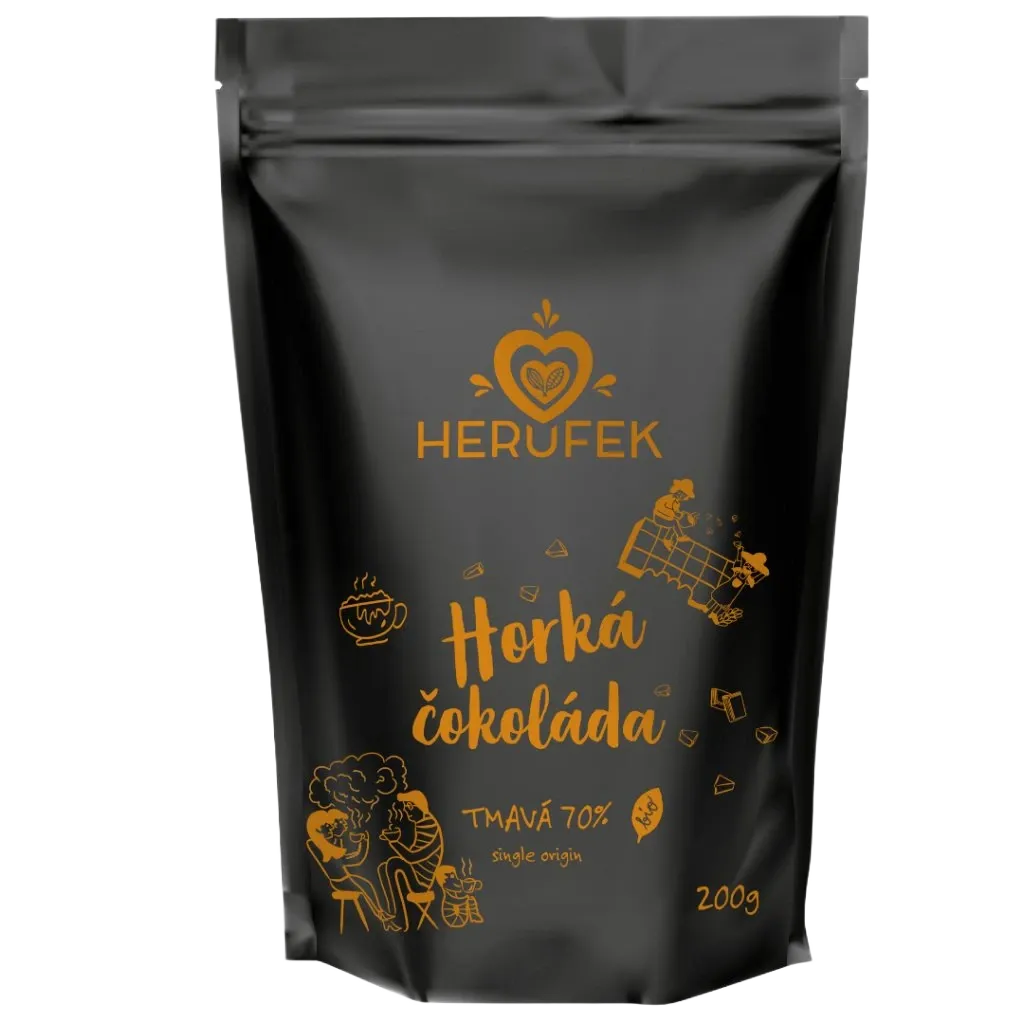 Herůfek - Horká čokoláda tmavá 70%  Bio 200g