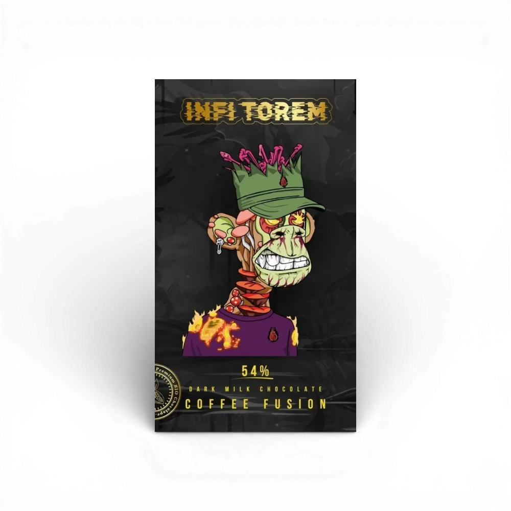 Herůfek - Infi Torem - Čokoláda mléčná tmavá 54% Nibs & Coffee 55g