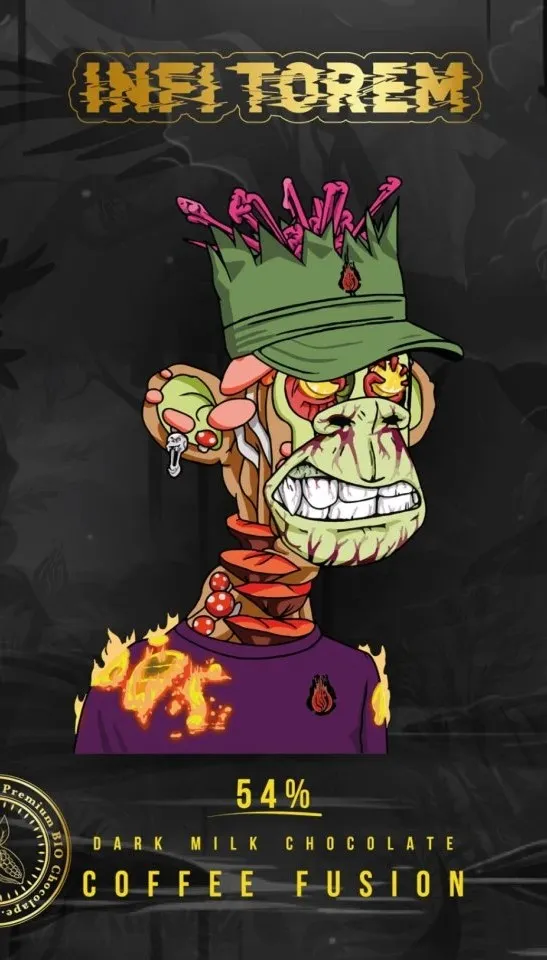 Herůfek - Infi Torem - Čokoláda mléčná tmavá 54% Nibs & Coffee 55g
