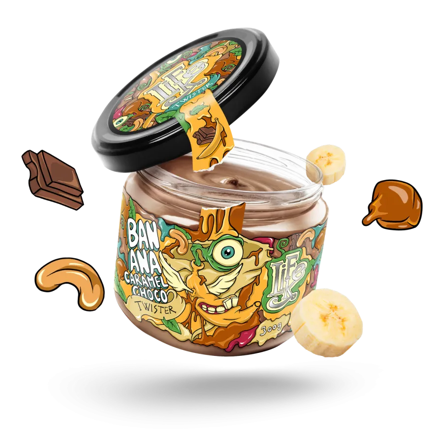 LifeLike - Twister Banana caramel choco 300g