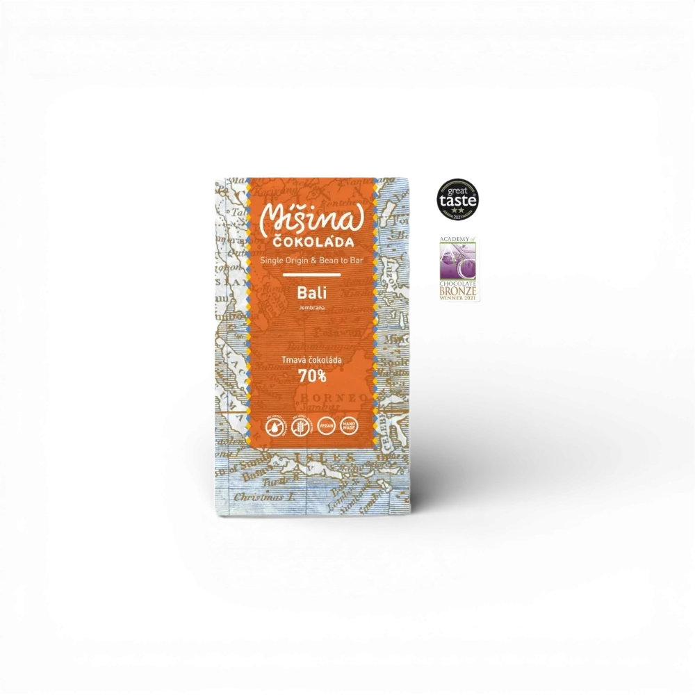 Míšina čokoláda - Tmavá čokoláda 70% Bali 50g