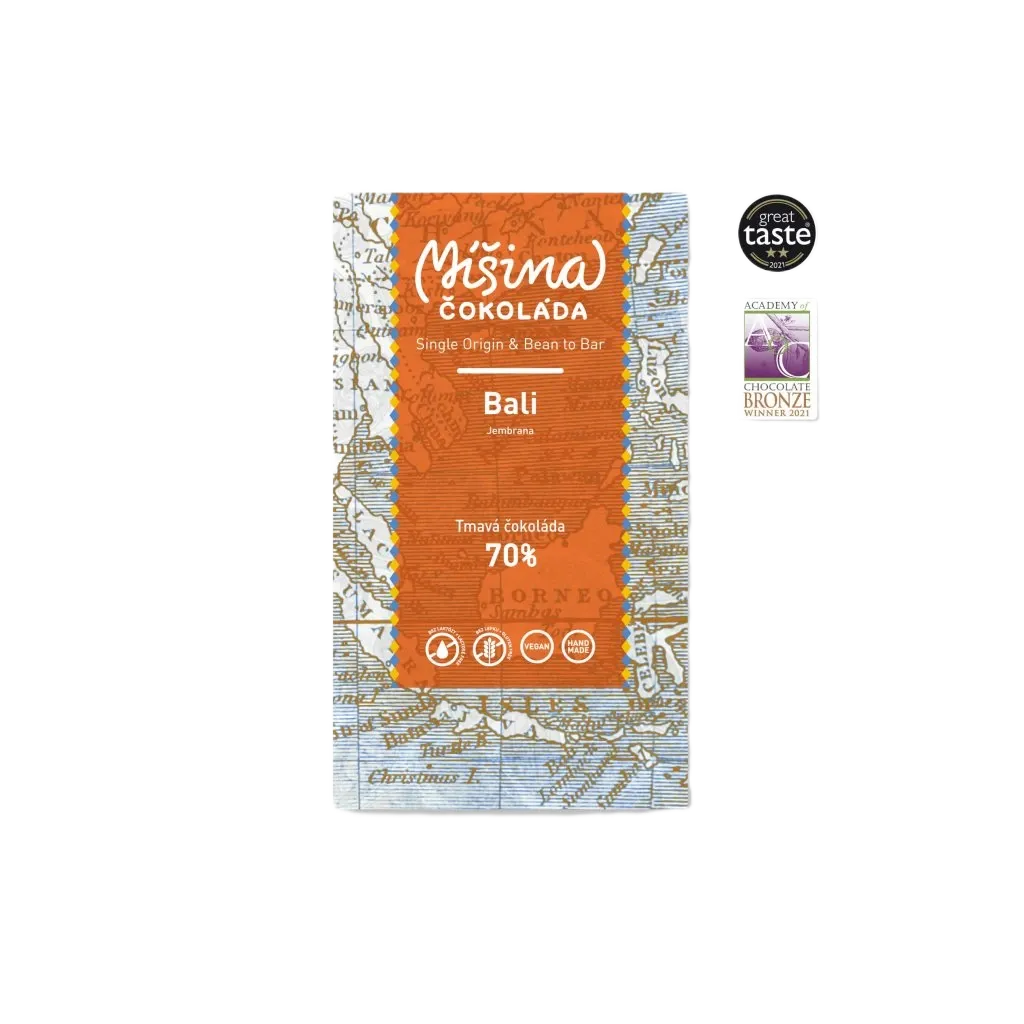 Míšina čokoláda - Tmavá čokoláda 70% Bali 50g