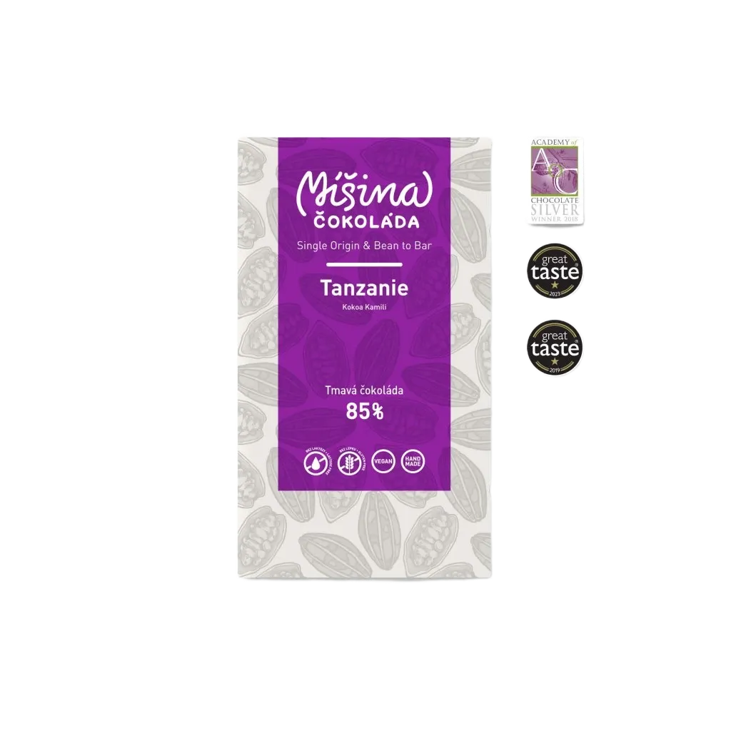 Míšina čokoláda - Tmavá čokoláda 85% Tanzanie 50g