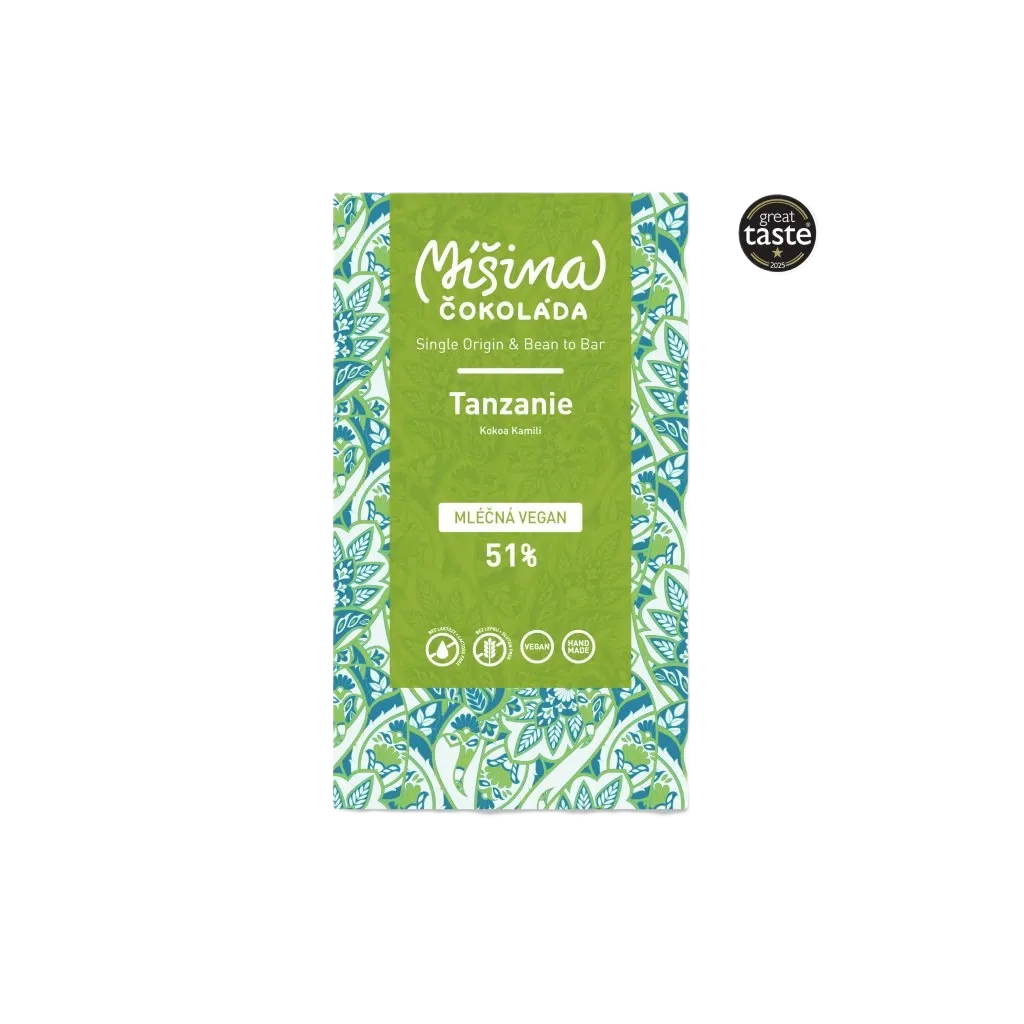 Míšina čokoláda - Veganská mléčná čokoláda 51% Tanzanie