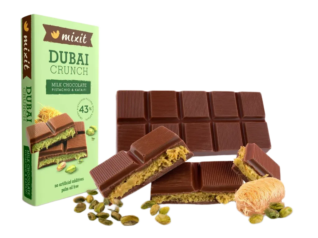 Mixit - Dubajská čokoláda s pistáciovou příchutí 70g