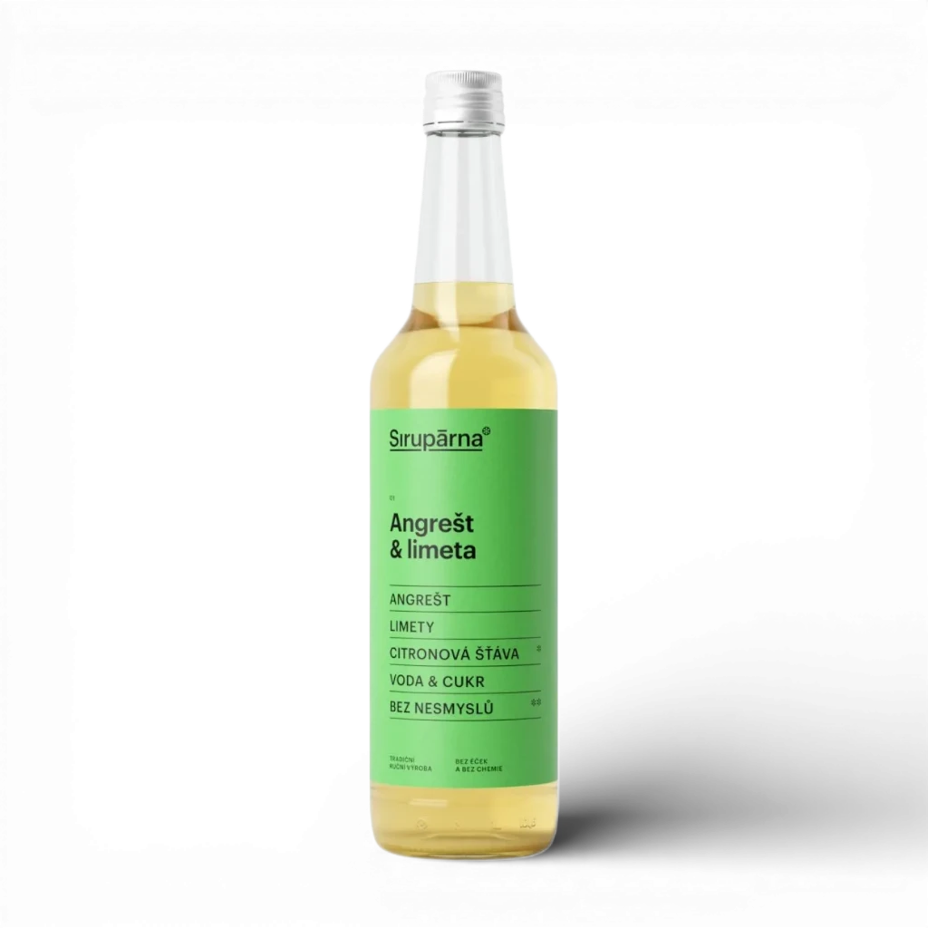 Sirupárna - Angrešt & limeta sirup  0,5L