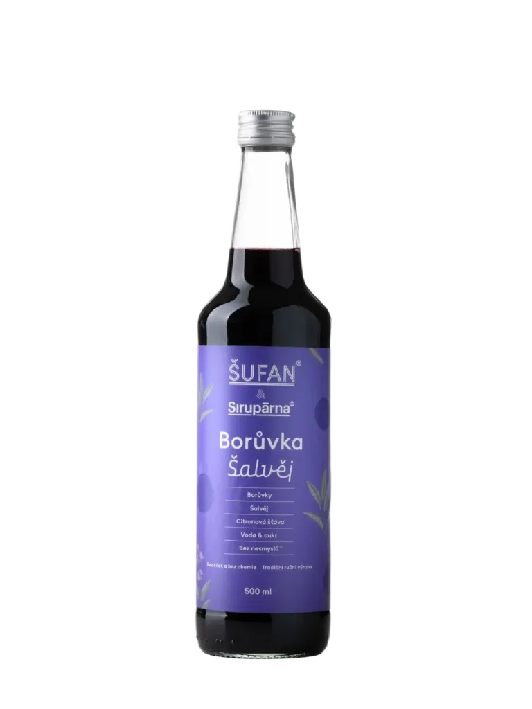 Sirupárna - Borůvka & Šalvěj sirup  0,5L