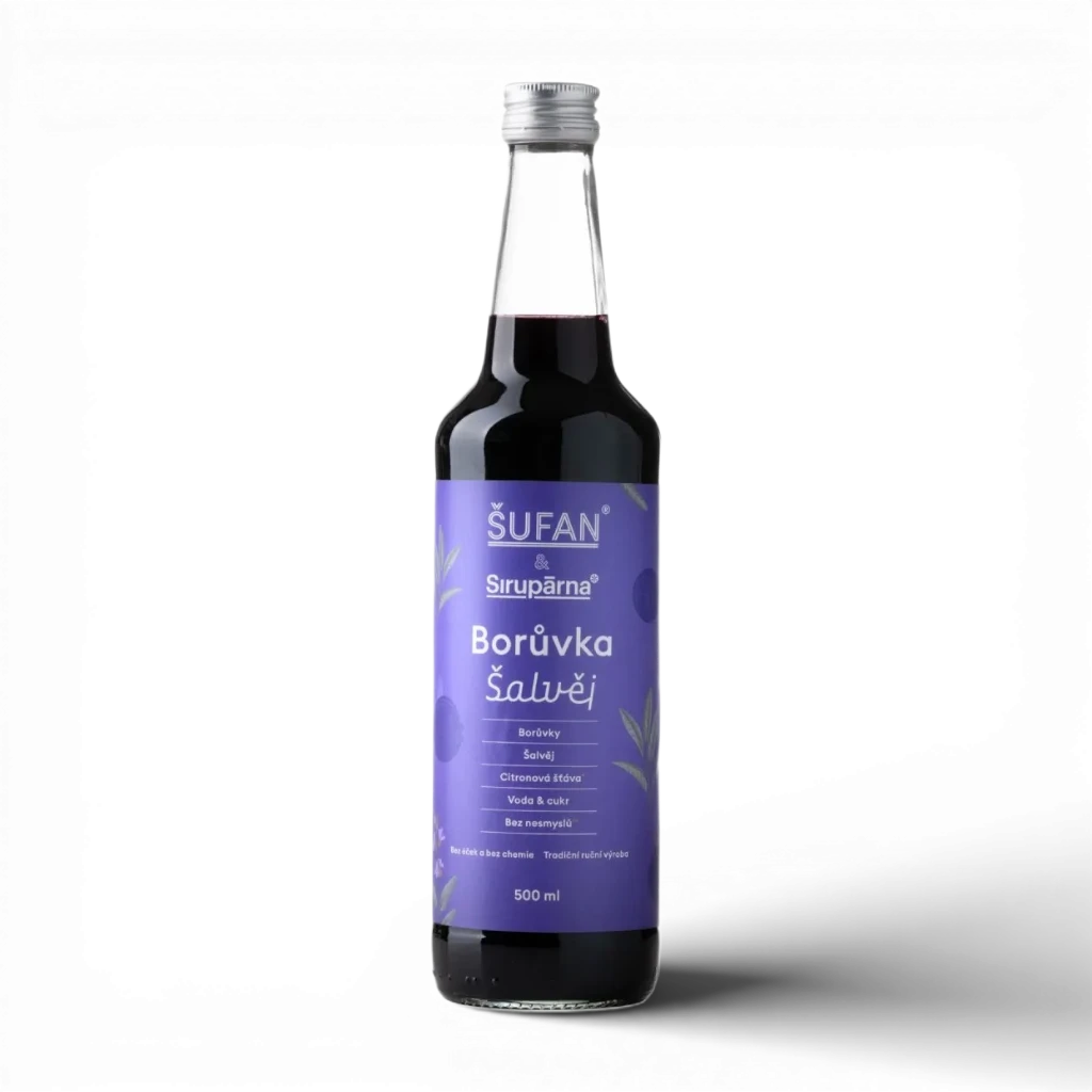 [SIR098] Sirupárna - Borůvka & Šalvěj sirup  0,5L