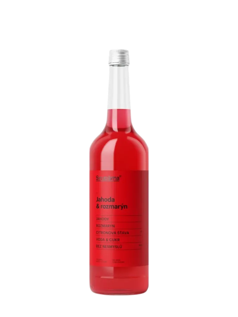 Sirupárna - Jahoda & rozmarýn sirup 0,5L