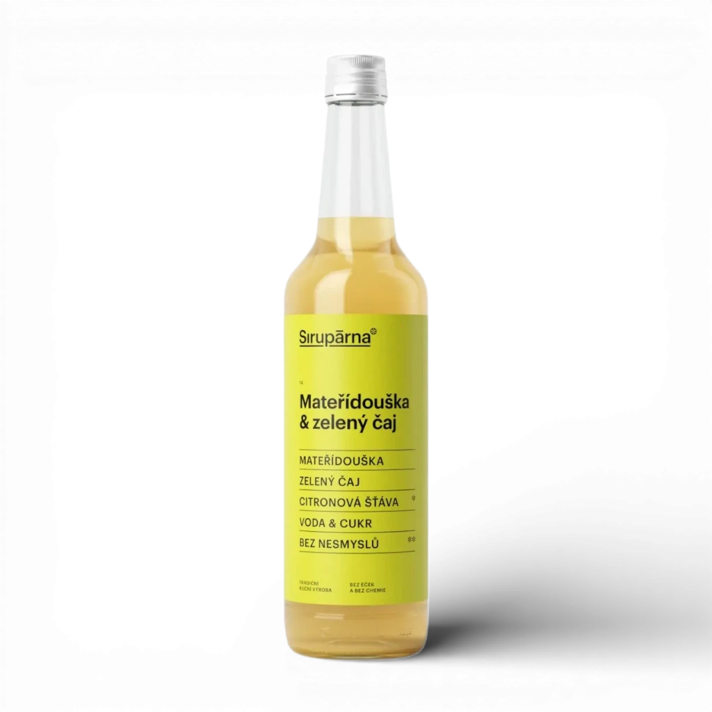Sirupárna - Mateřídouška & zelený čaj 0,5L