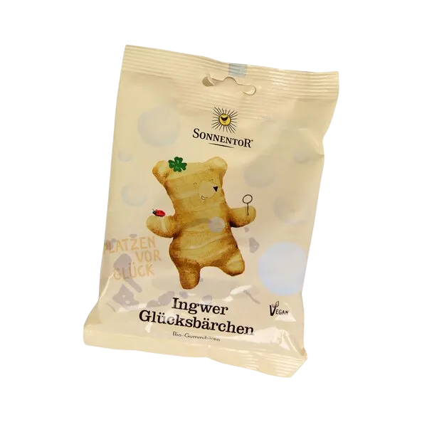 Sonnentor - Gumoví medvídci se zázvorem - Štěstí bio 100g