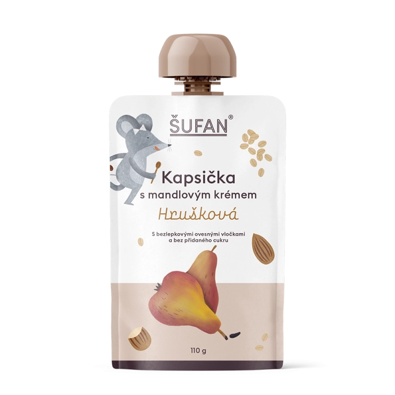 Šufan - Kapsička s mandlovým krémem, hrušková 110g