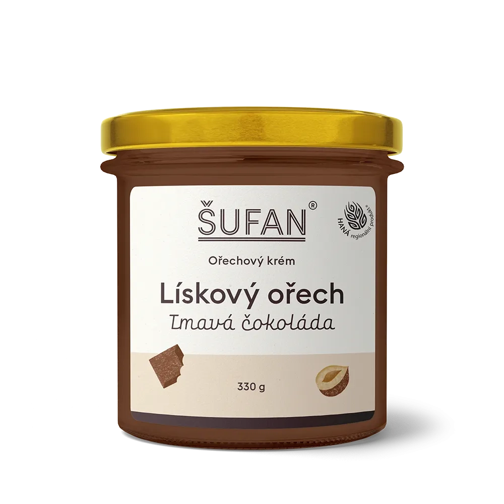 Šufan - Lískový ořech tmavá čokoláda 330 g