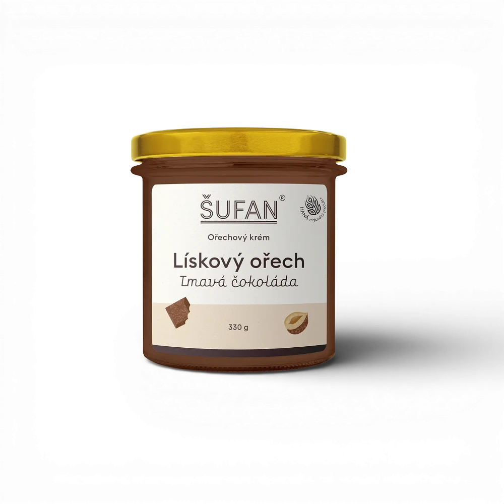 [SU-OKO-S-M-0002] Šufan - Lískový ořech tmavá čokoláda 330 g