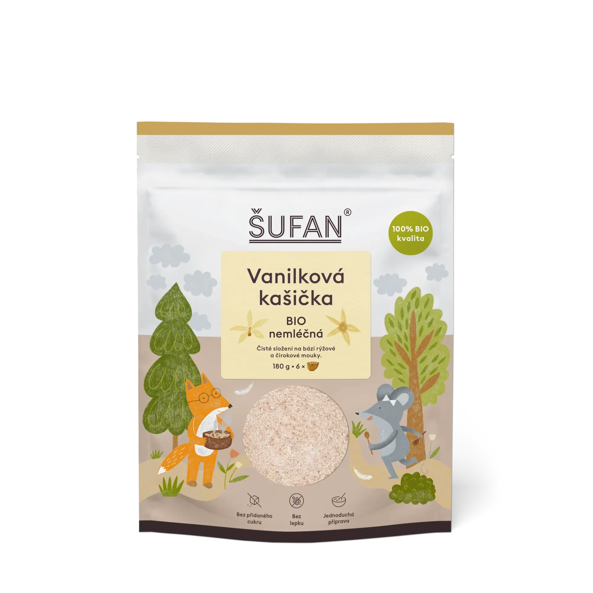 Šufan - Vanilková kašička BIO nemléčná  180g