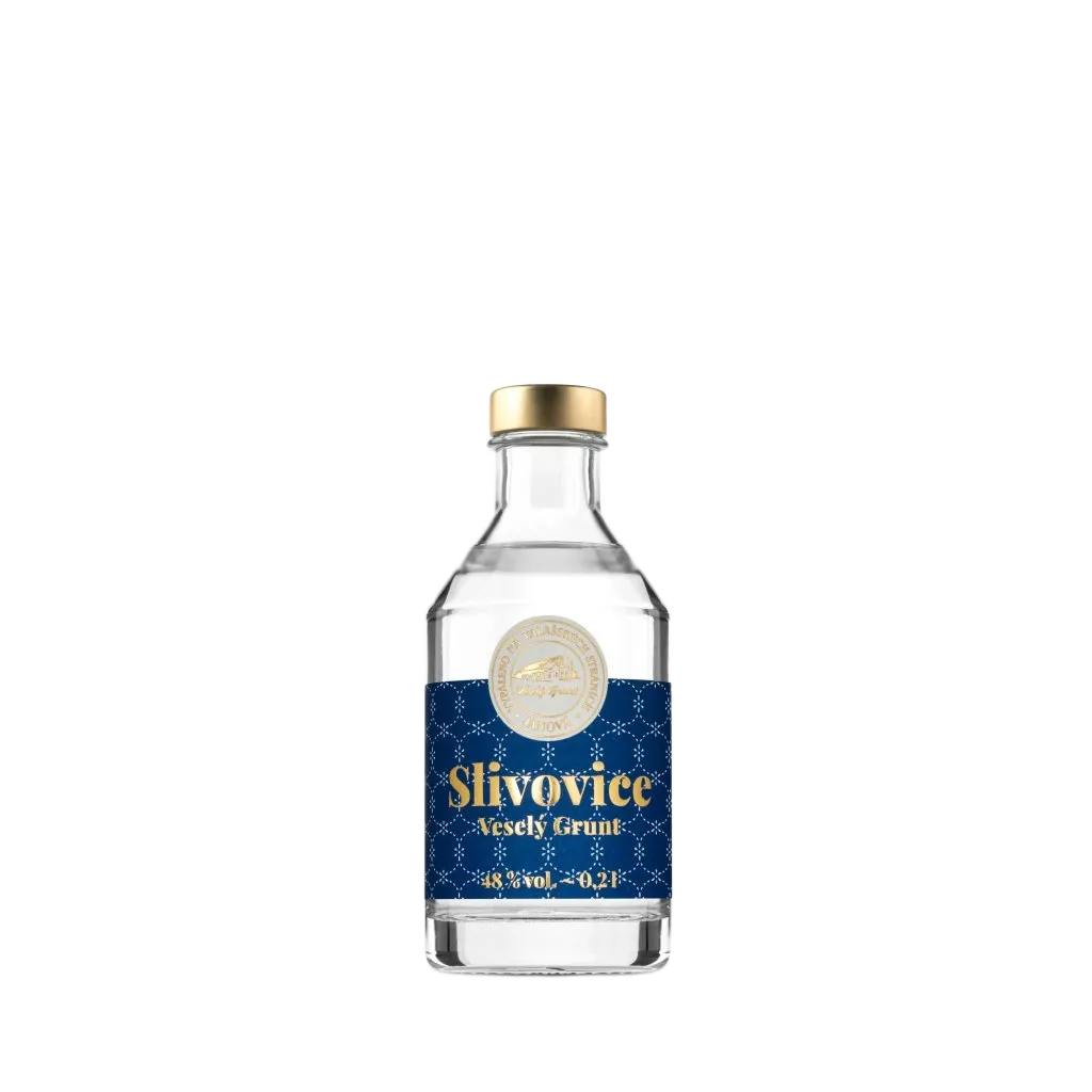 Veselý Grunt - Slivovice kulatá 48% 0,2L