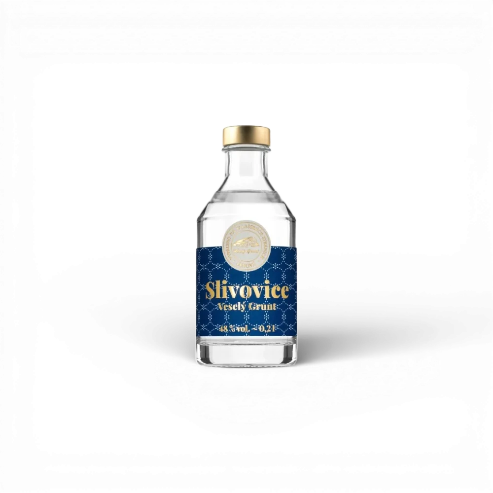 Veselý Grunt - Slivovice kulatá 48% 0,2L
