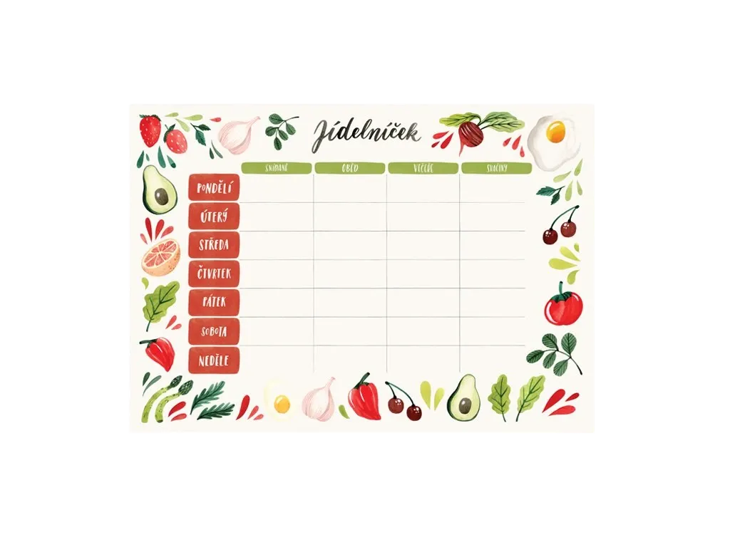 [TP7] Chaukiss - Týdenní plánovač - Jídelníček