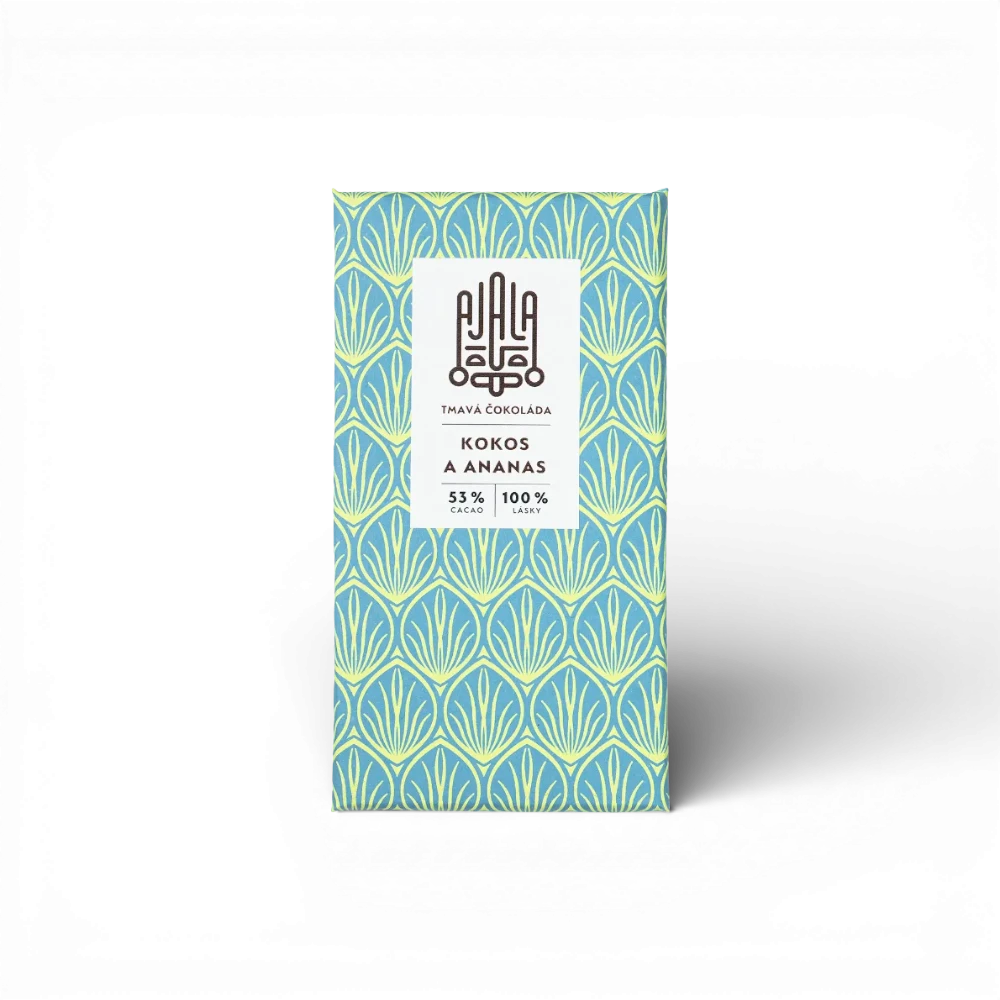 Ajala Chocolate - Kokos a ananas 53% 45g (M)