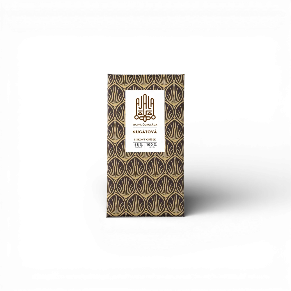 Ajala Chocolate - Nugát lískový oříšek 48% 45g (M)