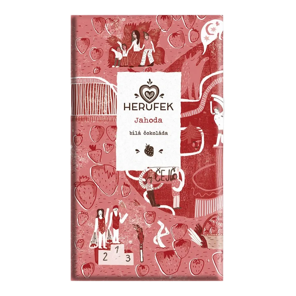 [57] Herůfek - Čokoláda bílá Jahoda 48% 50g (B)