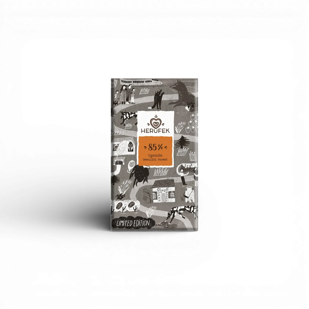 Herůfek - Čokoláda tmavá 85% Uganda (Semuliki Forest) Bio 50g (H)