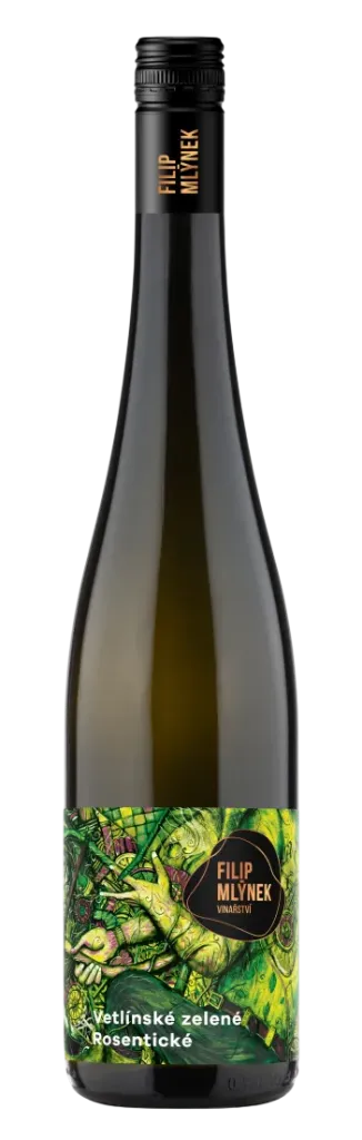 [1586389906251690] Filip Mlýnek - Veltlínské zelené 2024, trať Rosentické , s přívlastkem pozdní sběr, suché 12,5% ,750 ml
