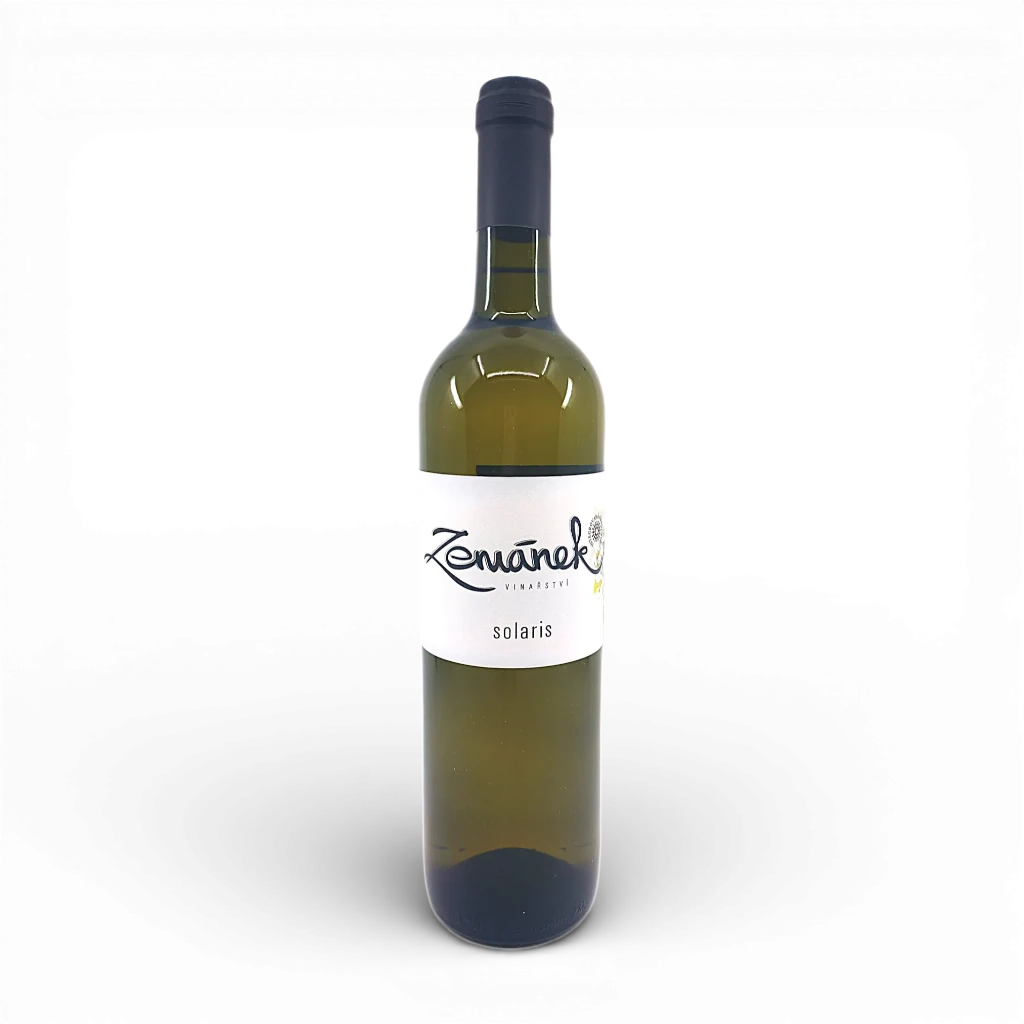Zemánek - Solaris , bílé, polosladké s přívlastkem, výběr z hroznů 12,5%, 0,75L