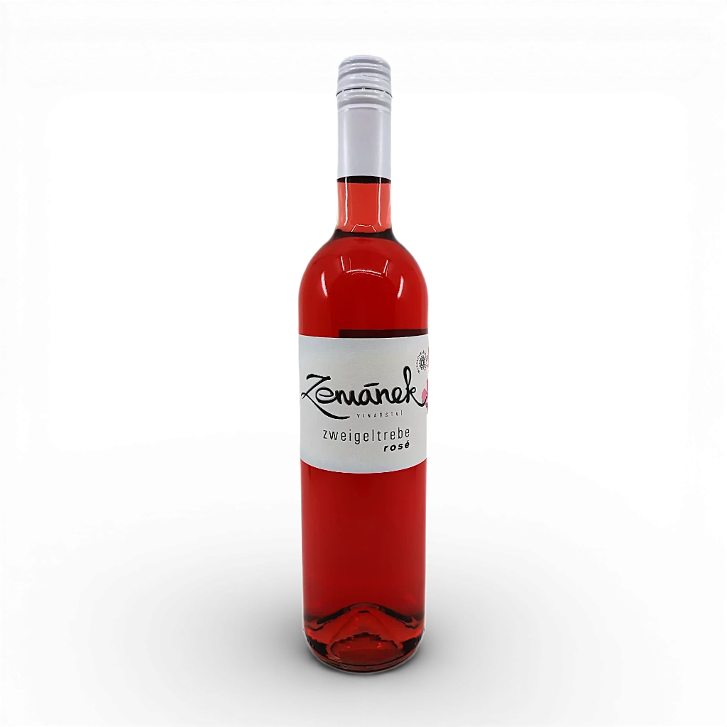 [1842958654851570] Zemánek - Zweigeltrebe, rosé, růžové, polosladké 10,5% 0,75L