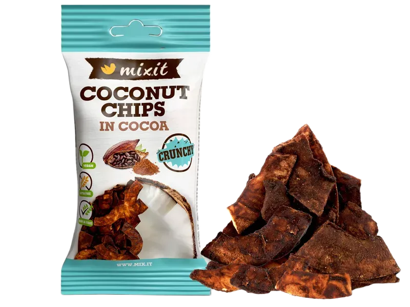 Mixit - Kokosové chipsy do kapsy - Kakao 45g