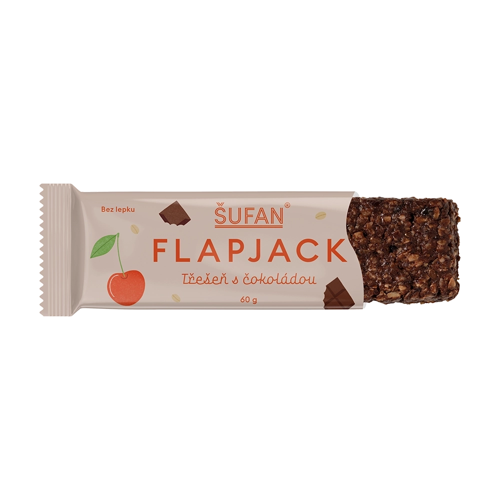 Šufan - Flapjack třešeň s čokoládou 60g 