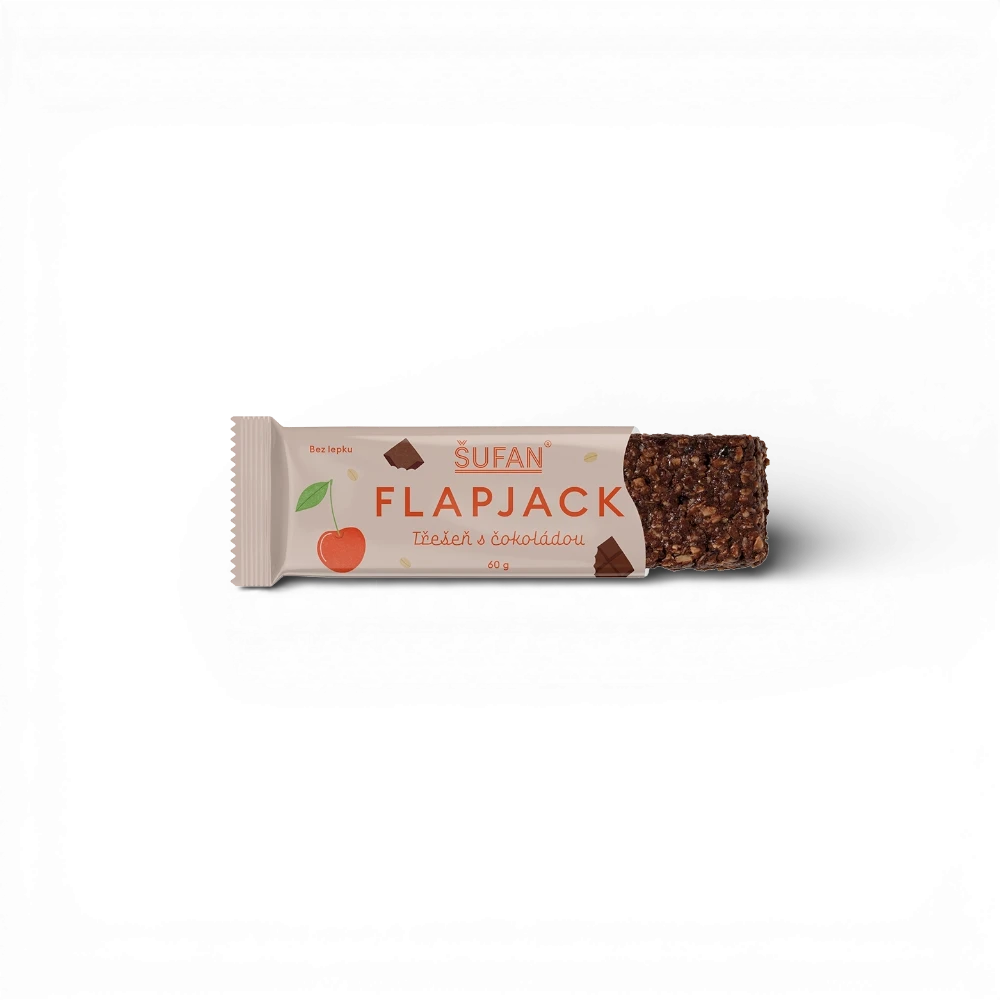 Šufan - Flapjack třešeň s čokoládou 60g 
