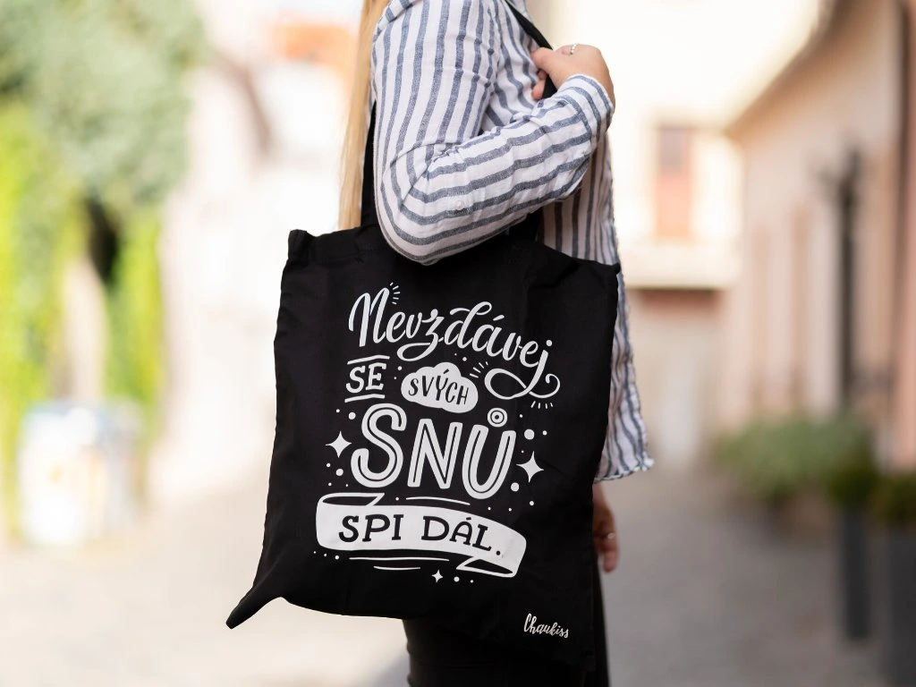 Chaukiss - Plátěná taška - Nevzdávej se svých snů, spi dál TB11