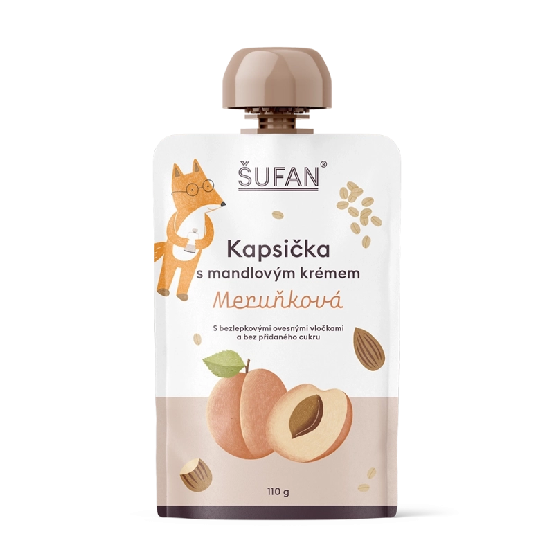 [N 92] Šufan - Kapsička s mandlovým krémem, meruňková 110g