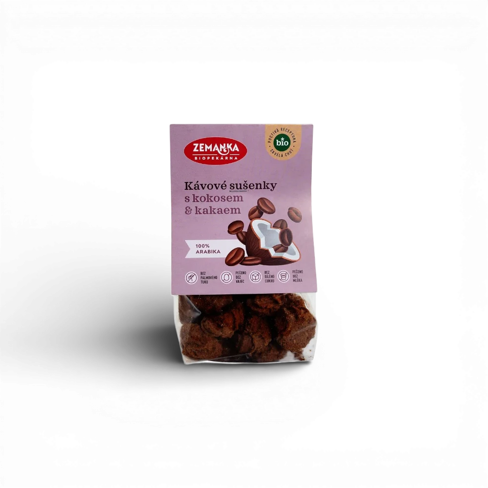 Zemankova Biopekárna - Kávové BIO sušenky s kokosem 100g EAN !!!!! (kopie)