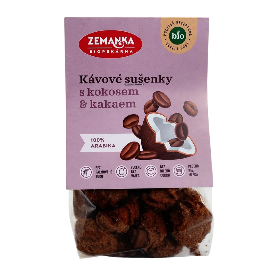 Zemankova Biopekárna - Kávové BIO sušenky s kokosem 100g EAN !!!!! (kopie)