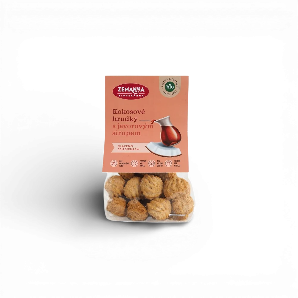 Zemankova Biopekárna - BIO kokosky s javorovým sirupem 100g EAN !!!