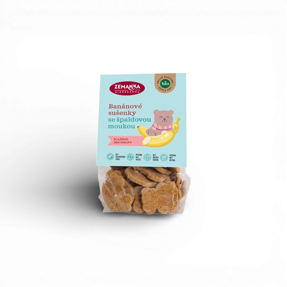 Zemankova Biopekárna - BIO špaldové banánové sušenky 100g EAN !!!