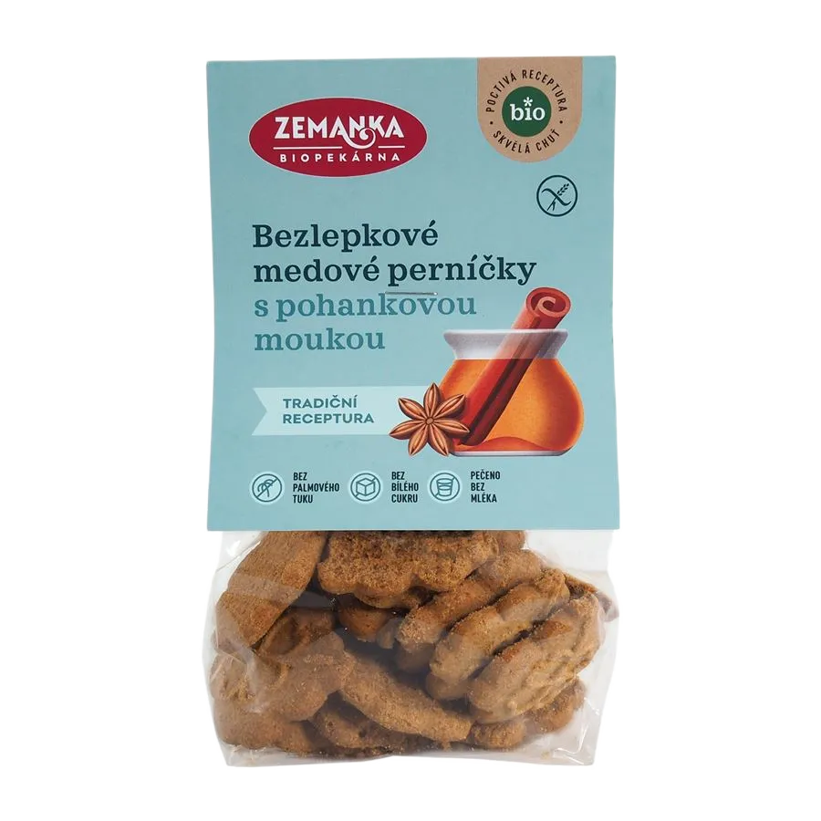 [BZL01] Zemankova Biopekárna - BIO bezlepkové pohankové perníčky 100g EAN !!!