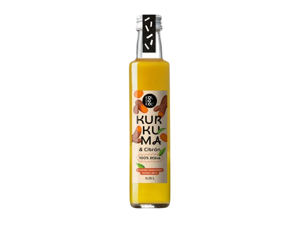 [1091] Koldokol - Kurkuma a citrón 100% šťáva 250ml NENÍ BIO ??? EAN !!! (kopie) (kopie)