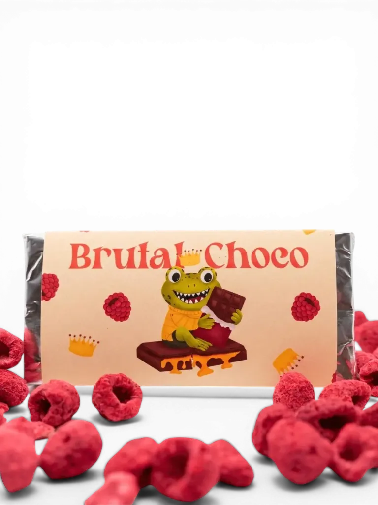 Brutal Choco - Plněná hořká čokoláda Malinová exploze 200g DOKONČIT !!!!
