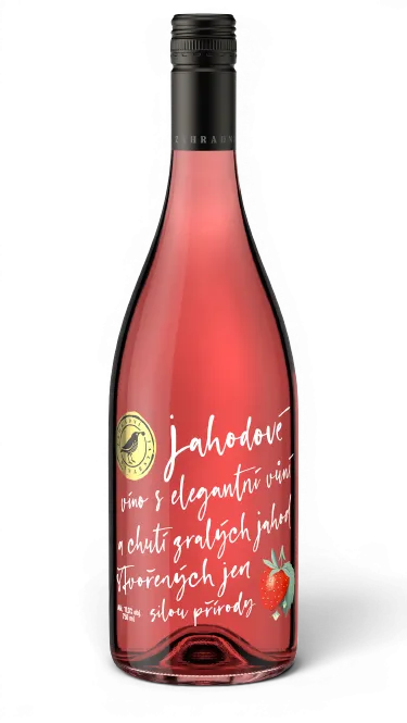 Zahradní vinařství - Ovocné víno Jahoda 0,75l CHYBÍ EAN A REFERENCE !!!!!!