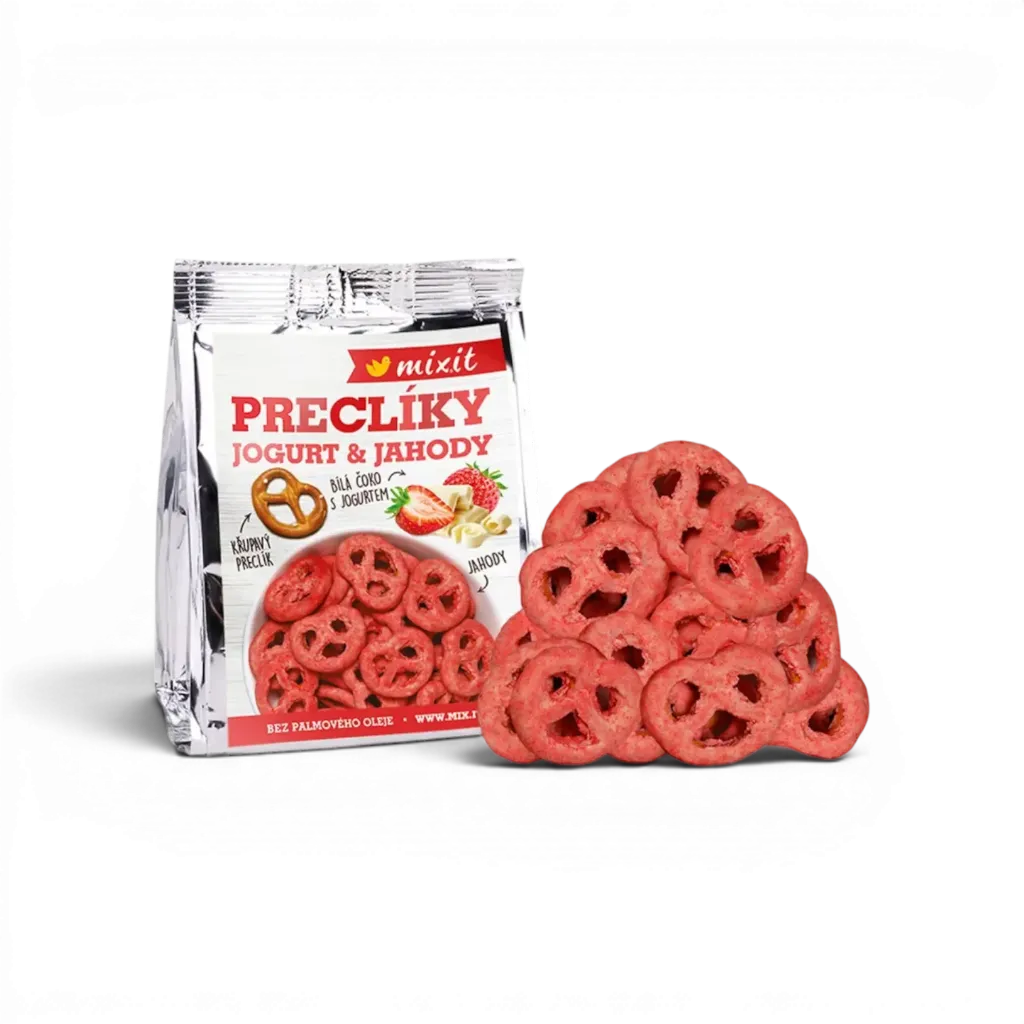 Mixit - Preclíky do kapsy – Jogurtová čokoláda s jahodami 70g